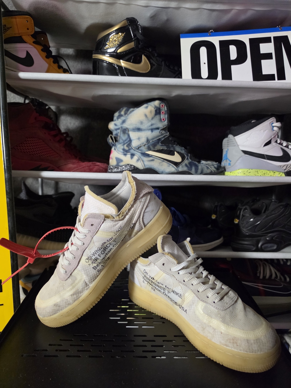 🔥 Nike AF1 Men Size 7 Off-White Low Top Sneakers in Pale Cream & Tan